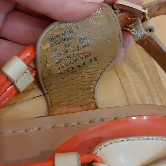 Coach Cassandra thong sandals size 55B - Picture 7 of 10